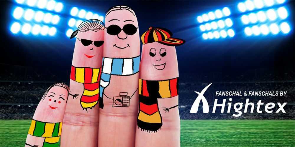 Schal mit Logo vom Fanschal Hersteller -  Fanschalstrickerei